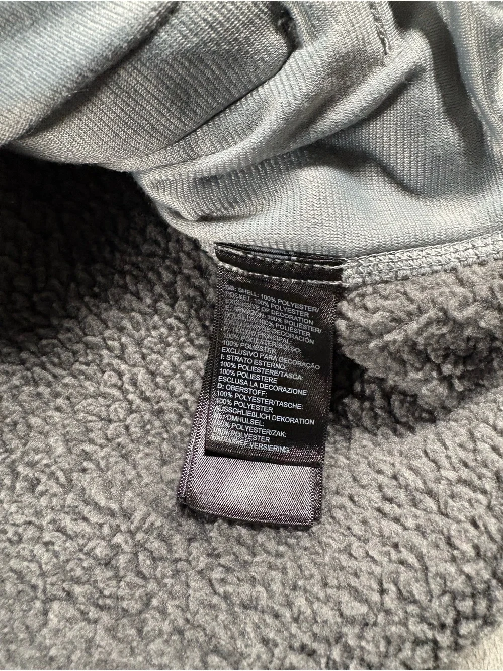 The North Face Men’s Light Gray Full-Zip Fleece Jacket